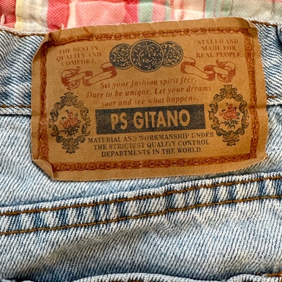 Vintage Women's PS Gitano Button Fly Denim High Rise Jean Shorts Size 14 - Picture 6 of 8